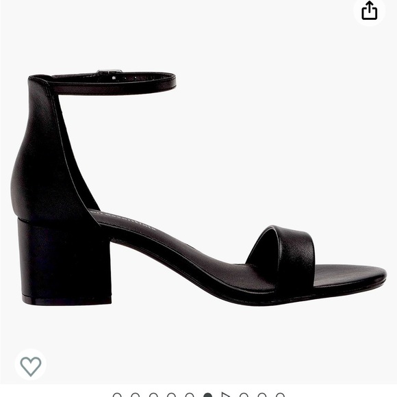💖 Black Leather Kitten Heels 8 Low Heel Comfortable Shoe LBD NEW NWT Classy - Picture 1 of 16